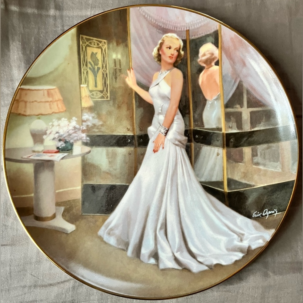 Vintage Carole Lombard in The Gay Bride Collectors Plate!  Perfect Condition!